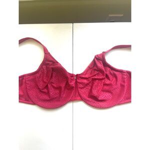 Chantelle Bra 42 F (DDD) Red Full Coverage Underwire Magnifique Minimizer Plus S